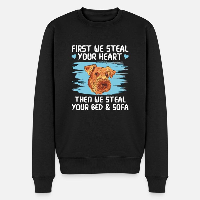 Airedale Terrier Chien - Pull Premium bio Homme - noir