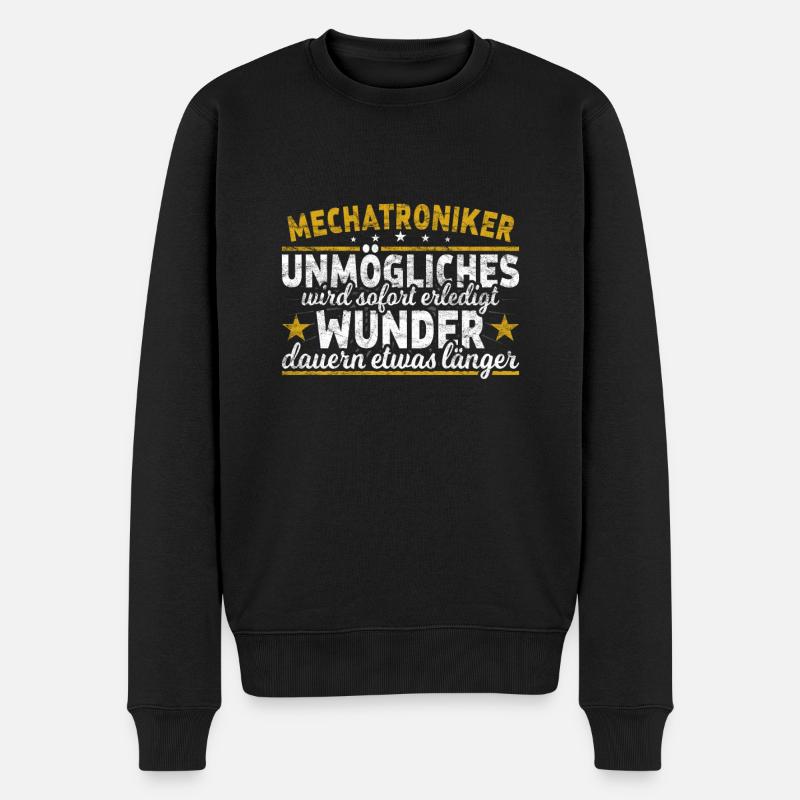 Mechatroniker - Männer Premium Bio Pullover - Schwarz