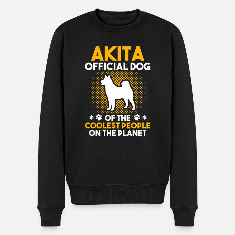 Amerikanischer Akita Inu - Männer Premium Bio Pullover - Schwarz