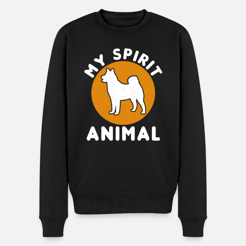 Amerikanischer Akita Inu - Männer Premium Bio Pullover - Schwarz