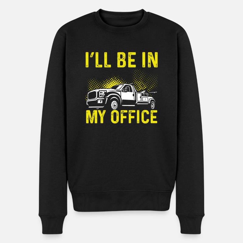 Je suis dans mon bureau - Pull Premium bio Homme - noir