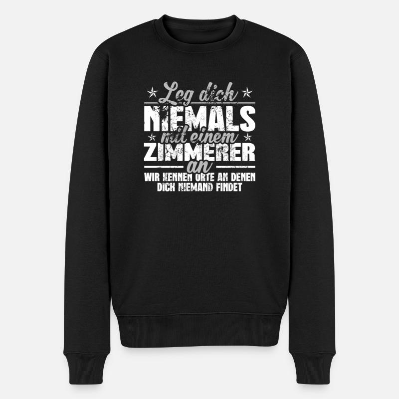 Zimmerer - Männer Premium Bio Pullover - Schwarz