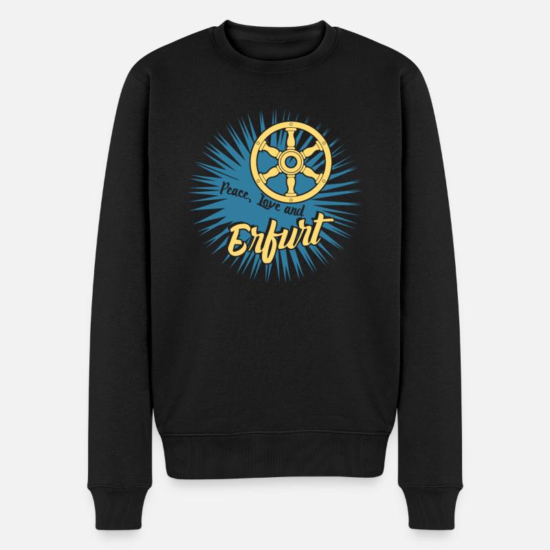 Erfurt Erfurter - Männer Premium Bio Pullover - Schwarz