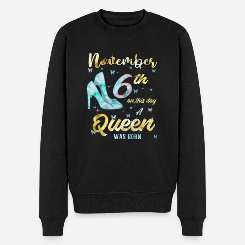 6. November - Männer Premium Bio Pullover - Schwarz