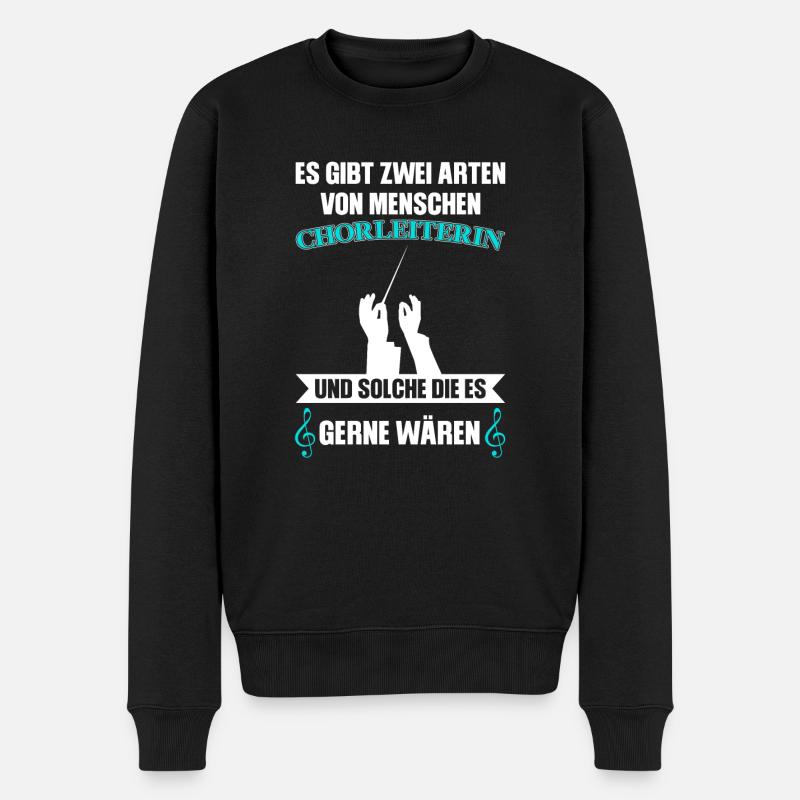 Chorleiterin Beruf Dirigentin Geschenk - Männer Premium Bio Pullover - Schwarz