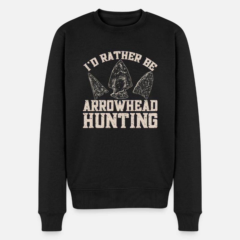 Arrowhead Hunting Pfeilspitzen Sammler - Männer Premium Bio Pullover - Schwarz