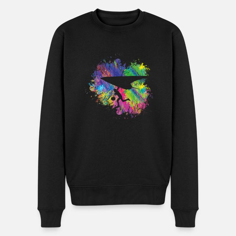 Sommer Gleitschirm - Männer Premium Bio Pullover - Schwarz