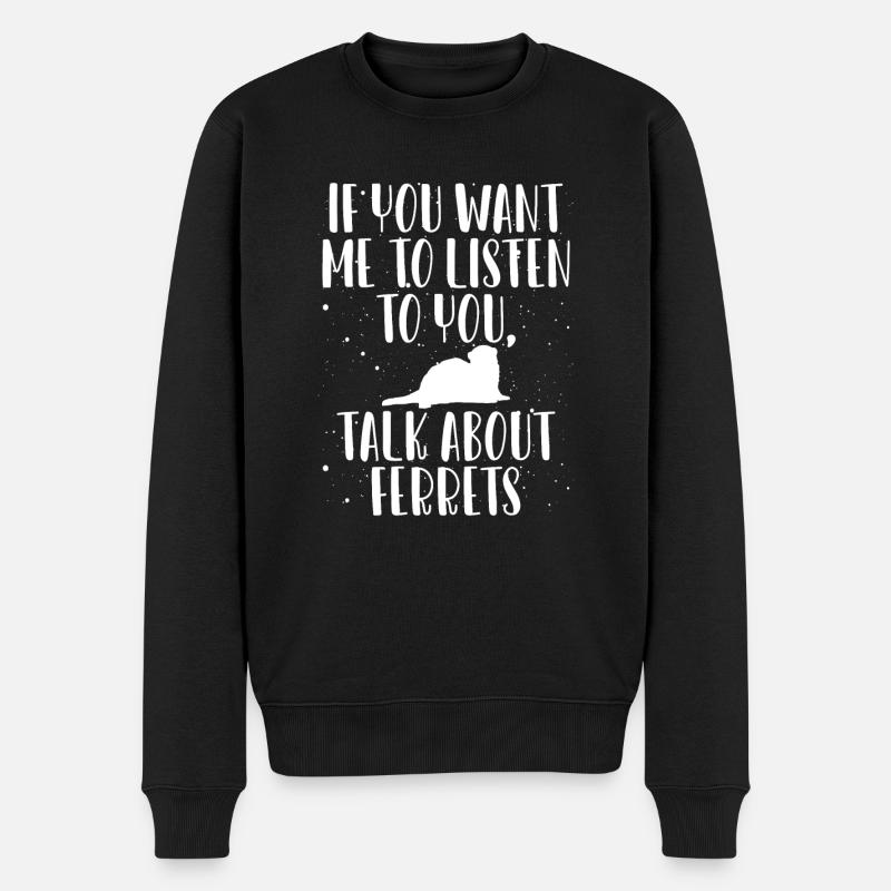 Parlez-moi des furets - Pull Premium bio Homme - noir
