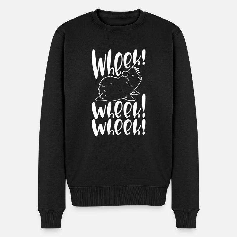 Süßes wheek Meerschweinchen - Männer Premium Bio Pullover - Schwarz