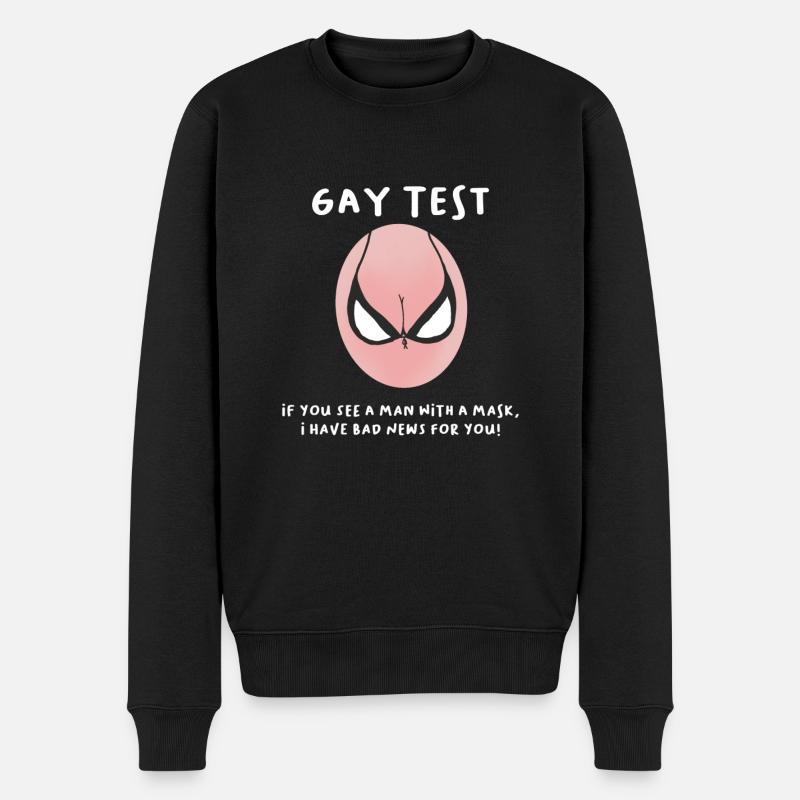 Gay Test - Männer Premium Bio Pullover - Schwarz