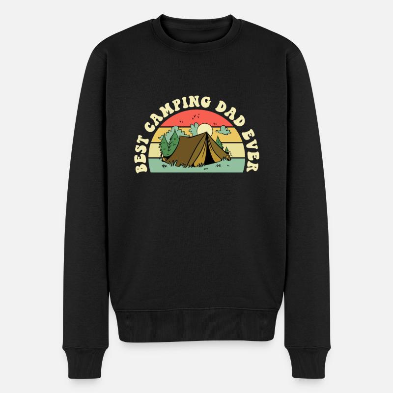 Best Camping Dad Ever - Männer Premium Bio Pullover - Schwarz