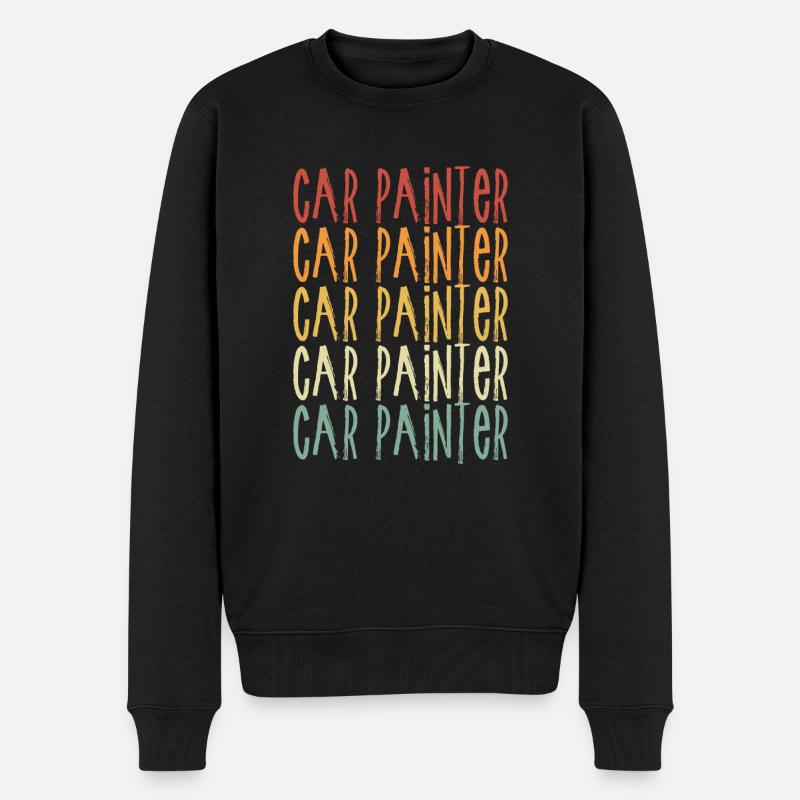 Bunte Autolackierer - Männer Premium Bio Pullover - Schwarz