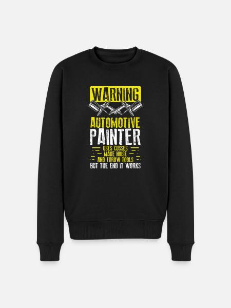 Attention car painters - Men's Premium Organic Jumper - black