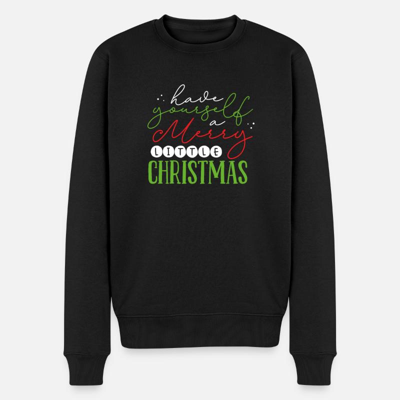 Ein frohes Weihnachtsfest - Männer Premium Bio Pullover - Schwarz
