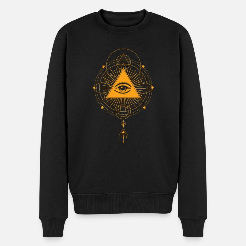 Seeing Eye Goth Occult Satanic Gothic Halloween - Männer Premium Bio Pullover - Schwarz