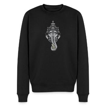 Ganesha I Hinduism Buddhism Motif for - Men's Premium Organic Jumper - black - Front - Nico (187cm)
