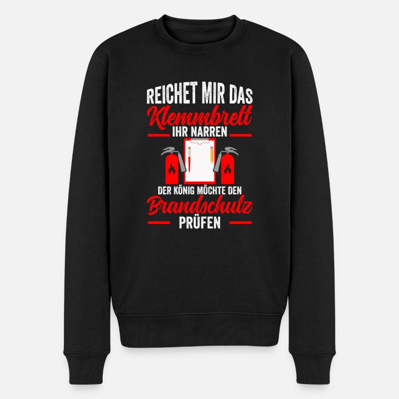 Reichet das Klemmbrett Brandschutzbeauftragter - Männer Premium Bio Pullover - Schwarz