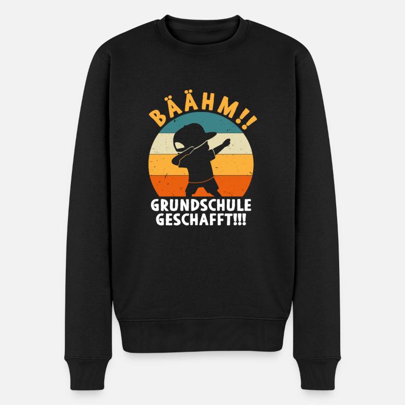 Grundschule geschafft Absolvent Abgänger - Männer Premium Bio Pullover - Schwarz