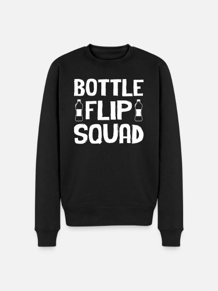 Bottle Flipping - Bottle Flip Squad - Men's Premium Organic Jumper - black