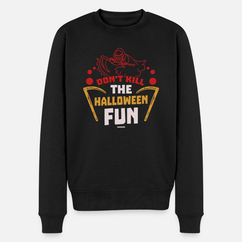 Sensenmann Halloween Kostüm - Männer Premium Bio Pullover - Schwarz