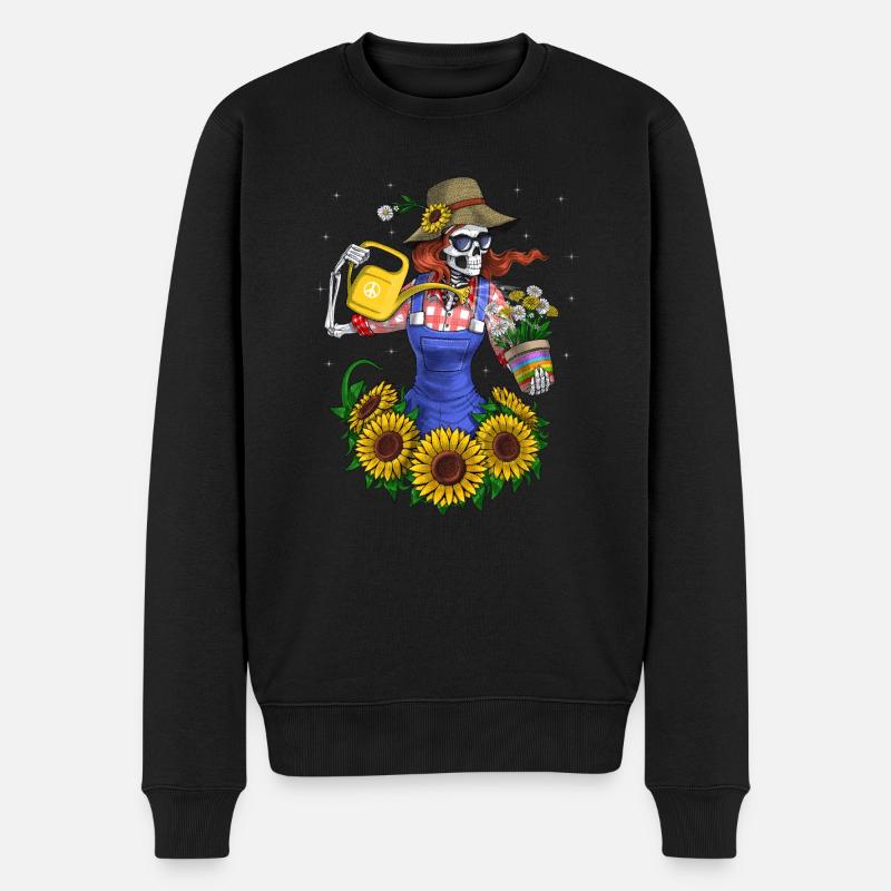 Plantes de jardinage squelettes - Pull Premium bio Homme - noir