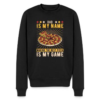 Pizzaïolo Père Pizzaiolo - Pull Premium bio Homme - noir - Devant - Nico (187cm)