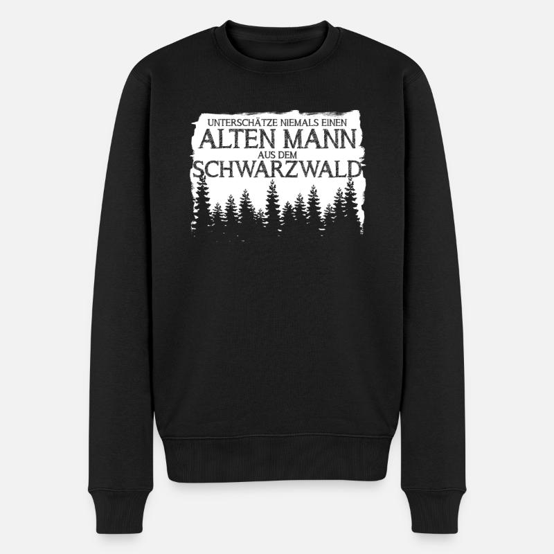 Schwarzwald Berg Wandern Schwarzwälder - Männer Premium Bio Pullover - Schwarz