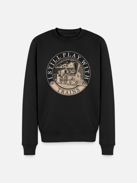 Train Model Builder, Model Locomotive Locomotive - Men's Premium Organic Jumper - black
