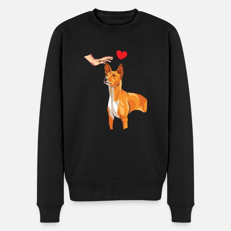 Basenji Dog Cadeau - Pull Premium bio Homme - noir