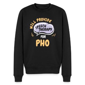 Fournir une orthophonie pour Pho Funny Speech - Pull Premium bio Homme - noir - Devant - Nico (187cm)