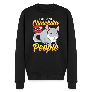 Chinchilla About People - Men's Premium Organic Jumper - black - Front - Nico (187cm)