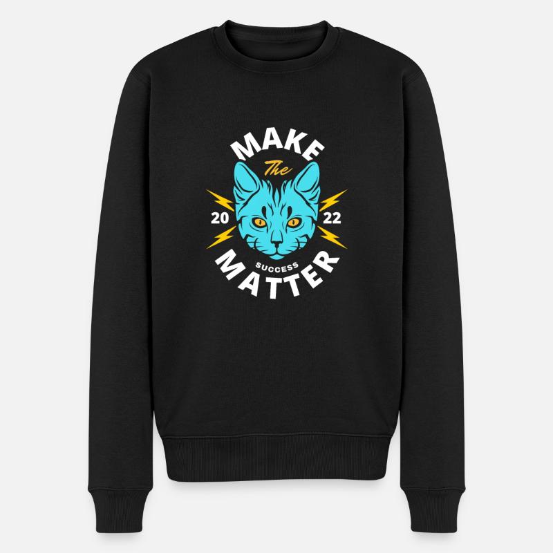 Make success matter - Männer Premium Bio Pullover - Schwarz