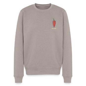 Chili Jalapenos Habaneros Carolina Reaper - Männer Premium Bio Pullover - Taupe - Vorne - Nico (187cm)