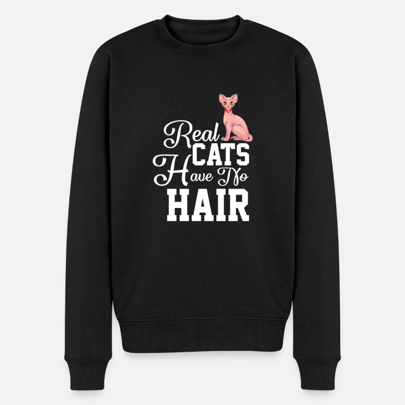 Sphynx Cat 1 - Männer Premium Bio Pullover - Schwarz