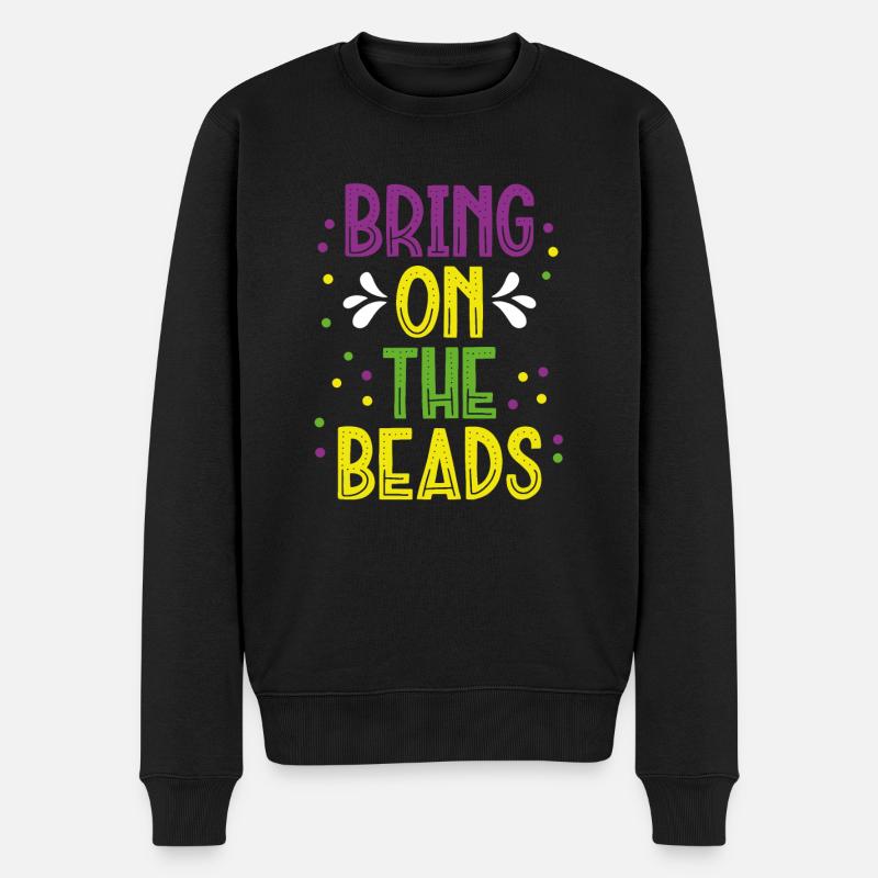 Ici avec les perles - Pull Premium bio Homme - noir