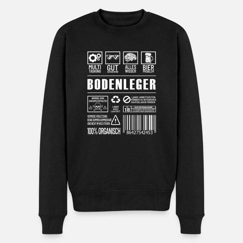 Bodenleger - Männer Premium Bio Pullover - Schwarz