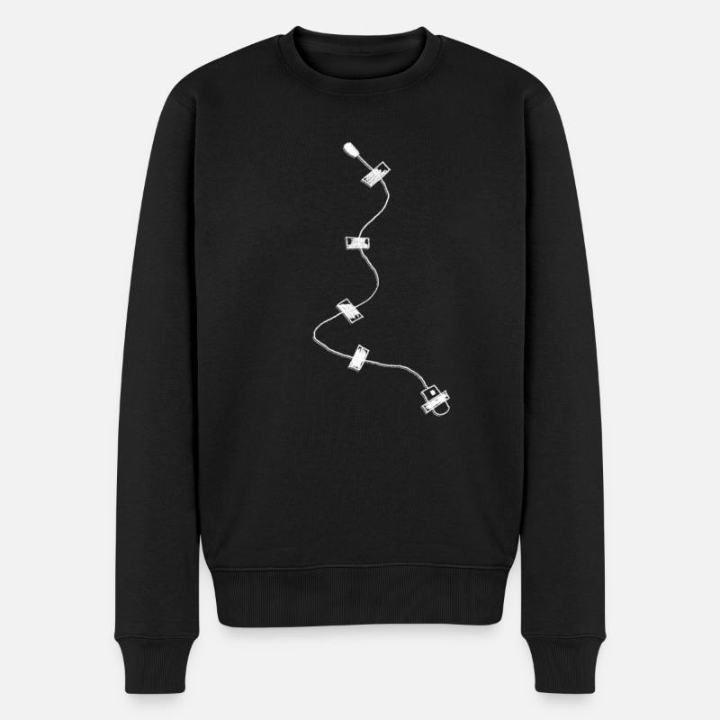 Intercepteur Mikofon Espion Agent Secret - Pull Premium bio Homme - noir