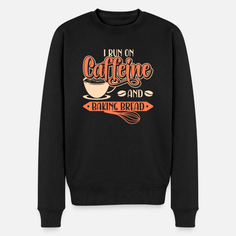 Bread Baking Baker Bakery Sourdough - Men's Premium Organic Jumper - black