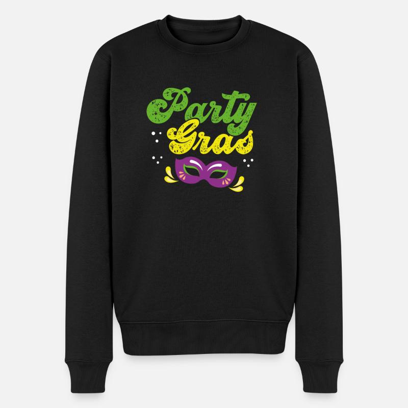 Party karneval - Männer Premium Bio Pullover - Schwarz