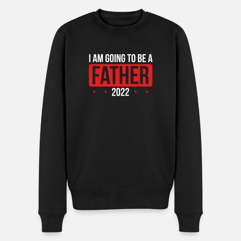 Ich Werde 2022 Vater - Männer Premium Bio Pullover - Schwarz