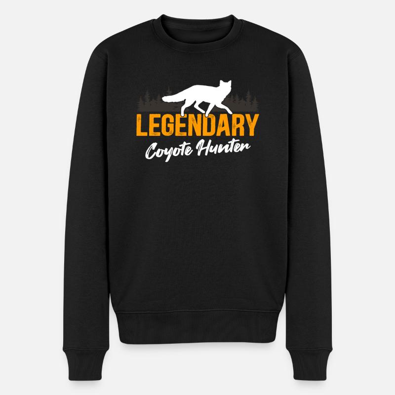 Coyote Chasse Coyote Cadeau - Pull Premium bio Homme - noir