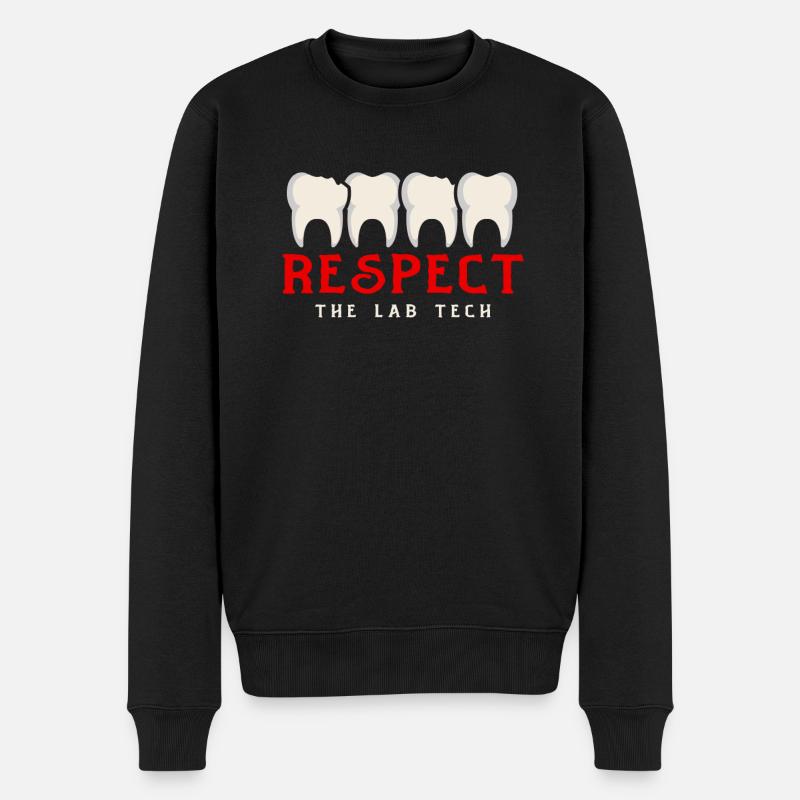 Zahn Zahnarzt Geschenk - Männer Premium Bio Pullover - Schwarz