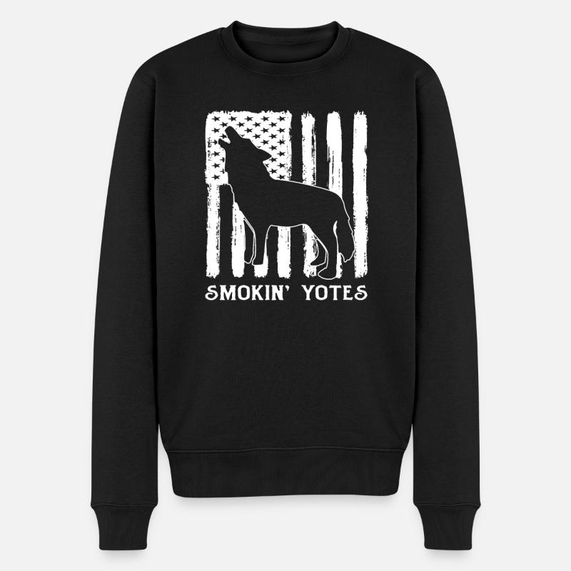 Kojote Kojotenjagd Geschenk - Männer Premium Bio Pullover - Schwarz
