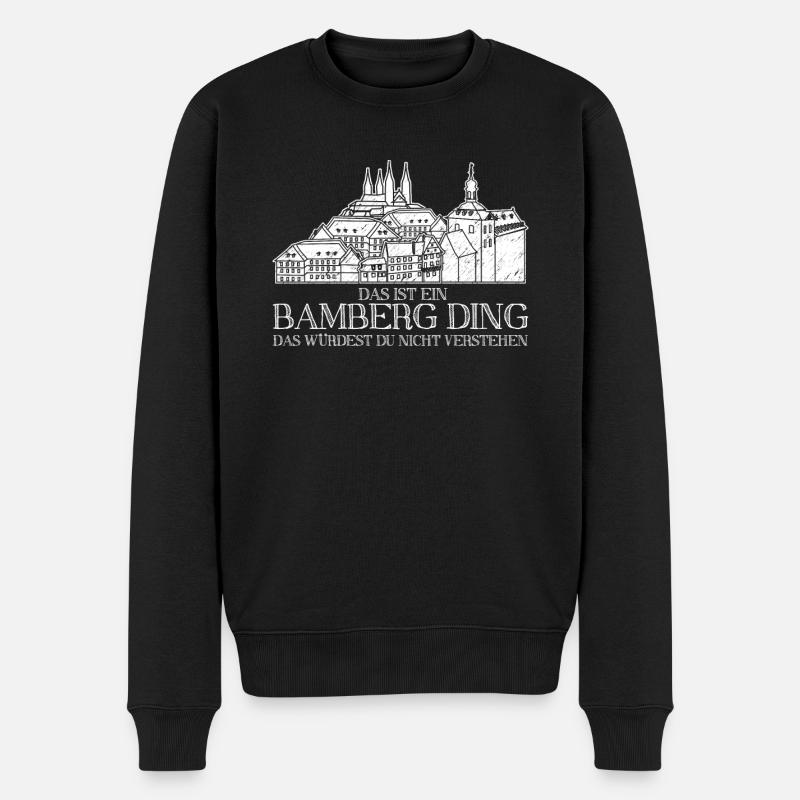Bamberg Stadt Gebäude Bamberger - Männer Premium Bio Pullover - Schwarz