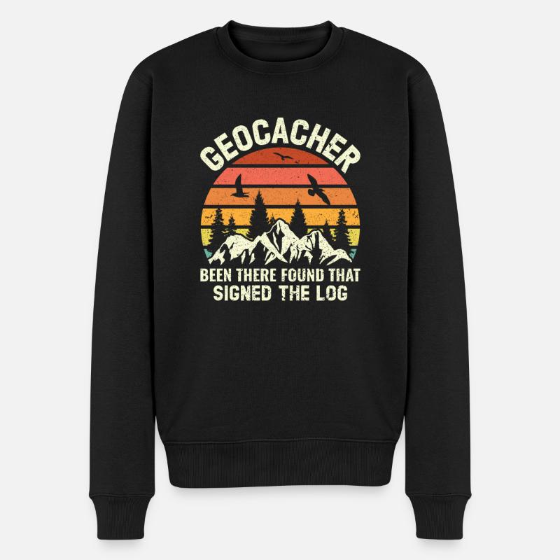 Geocaching Geocacher Cadeau - Pull Premium bio Homme - noir
