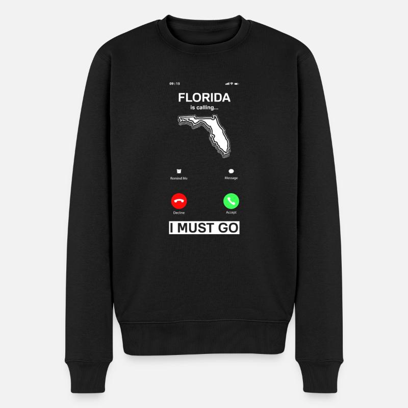 Florida - Männer Premium Bio Pullover - Schwarz