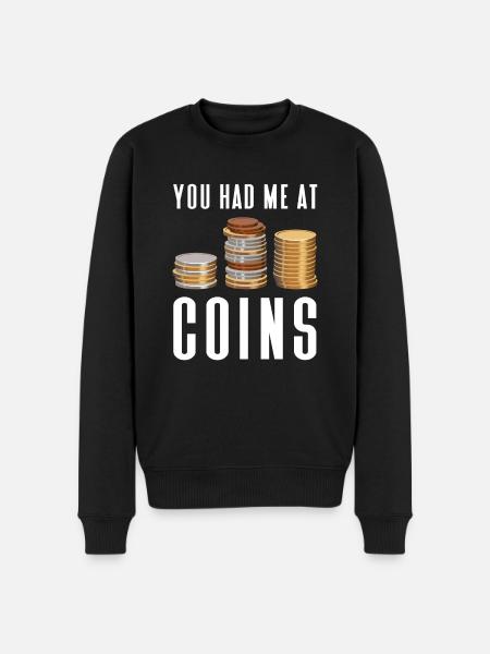 Numismatics Coin Collecting Gift - Men's Premium Organic Jumper - black