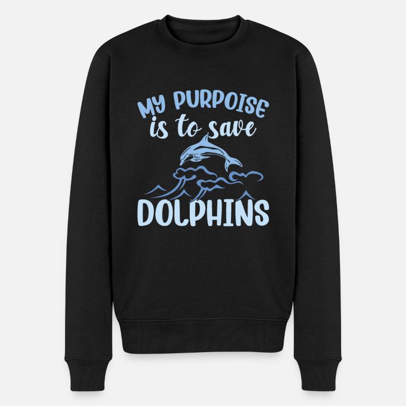 Dauphin Dauphins - Pull Premium bio Homme - noir