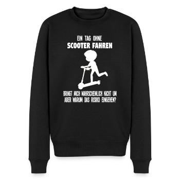 Scooter Roller Scooter-Fahrer Geschenk - Männer Premium Bio Pullover - Schwarz - Vorne - Nico (187cm)