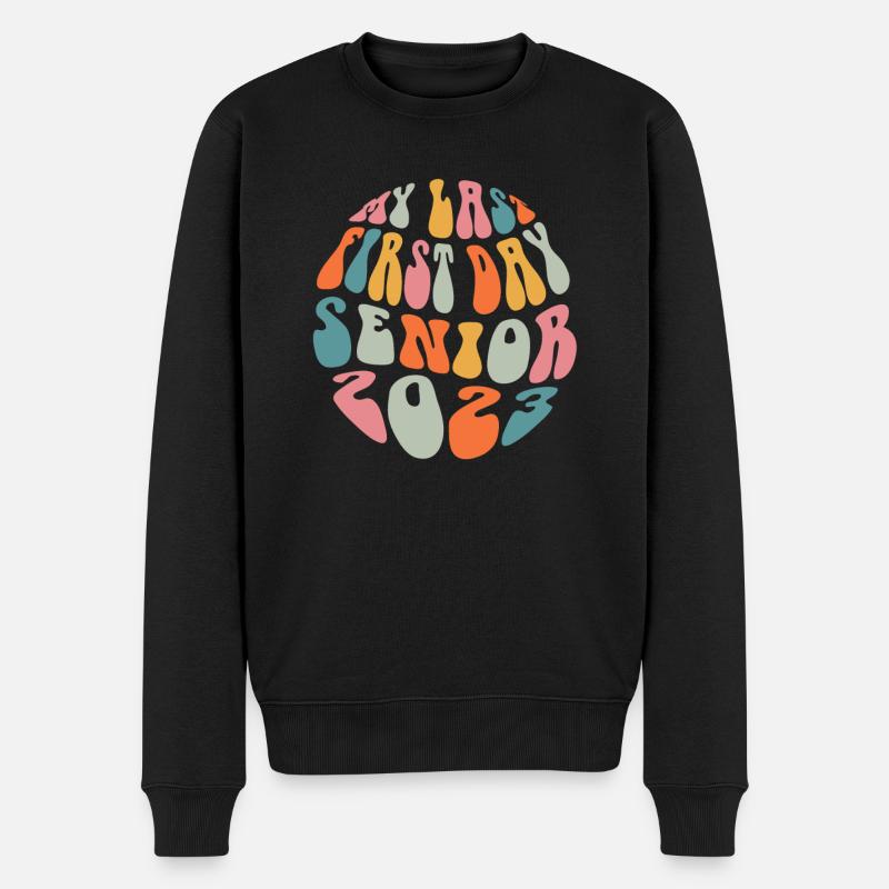 Retro Senior 2023 Back to School Class Of 2023 - Männer Premium Bio Pullover - Schwarz